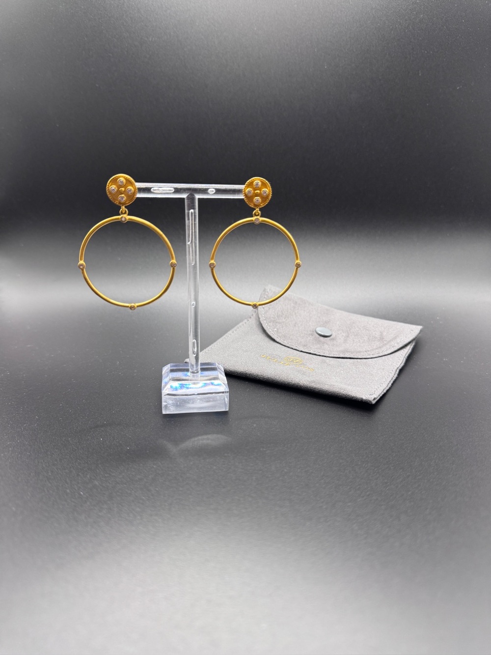 Julie Vos Earrings. 24K gold plate. Julie Vos hallmark.
